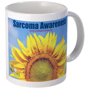 Sarcoma Awareness sunflower mug
