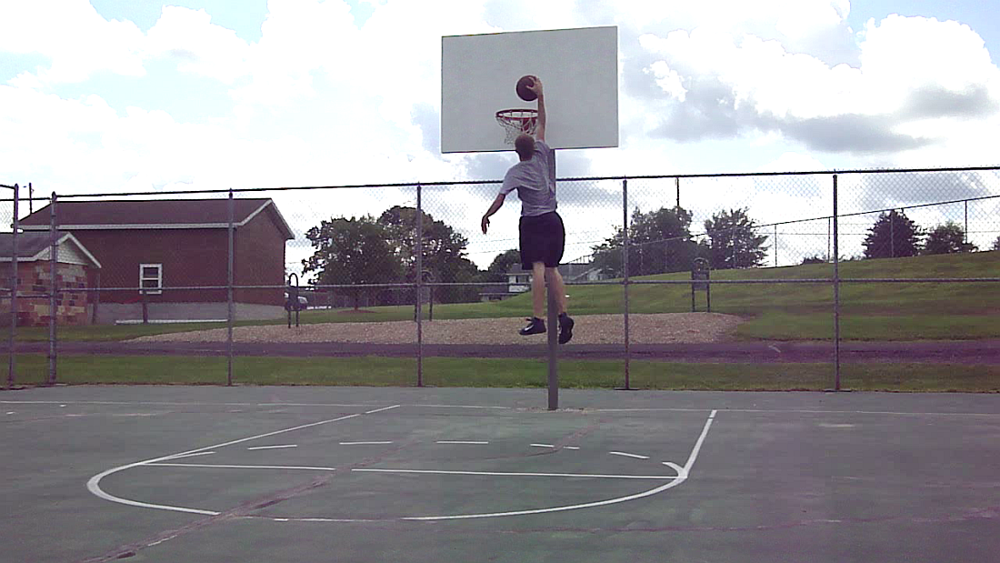 Mike Judge playing basketball
