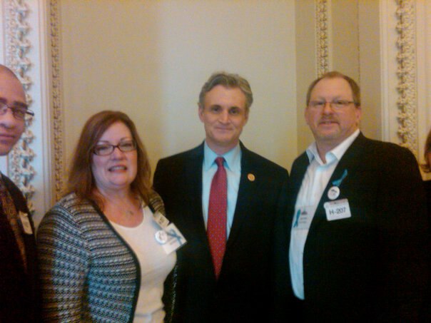 Eileen and Jim Schnapp with Rep. Rob Andrews (D-NJ)