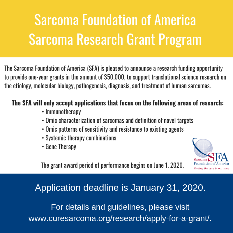 Sarcoma Foundation Research Grant Program