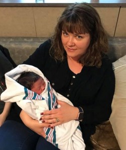 Cindy Saunders with Huey
