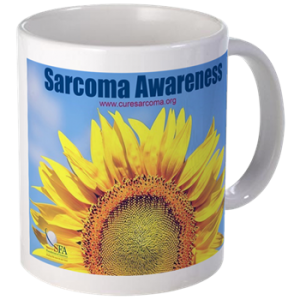 Sarcoma Awareness sunflower mug